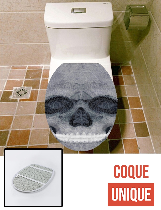 Housse de toilette - Décoration abattant wc abstract skull