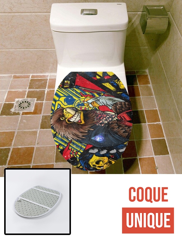 Housse de toilette - Décoration abattant wc Aguila Musculosa