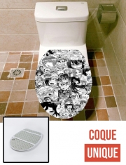 Housse de toilette - Décoration abattant wc ahegao hentai manga