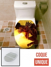 Housse de toilette - Décoration abattant wc Aldouin Fire A dragon is born