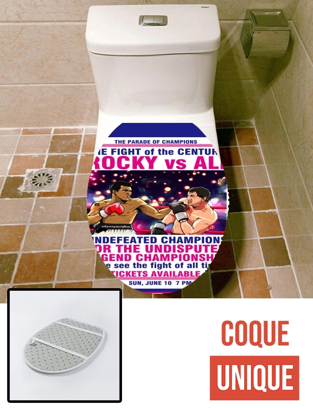 Housse de toilette - Décoration abattant wc Ali vs Rocky