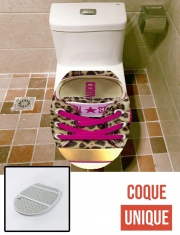 Housse de toilette - Décoration abattant wc All Star leopard