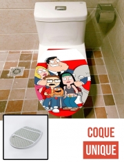 Housse de toilette - Décoration abattant wc American Dad USA Mashup
