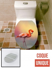 Housse de toilette - Décoration abattant wc American flamingo