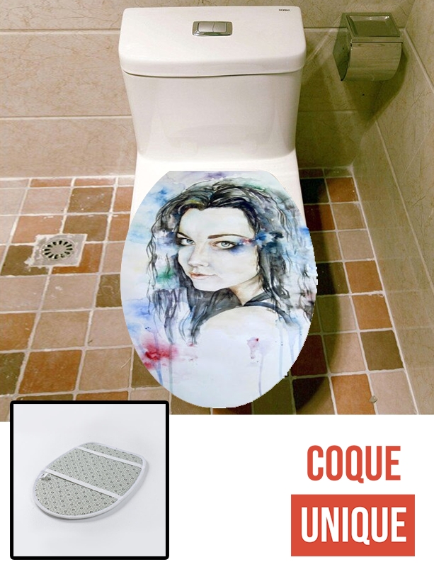 Housse de toilette - Décoration abattant wc Amy Lee Evanescence watercolor art