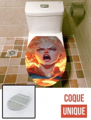 Housse de toilette - Décoration abattant wc Angry Girl