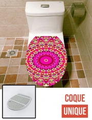 Housse de toilette - Décoration abattant wc Arabesque Néon vert et rose
