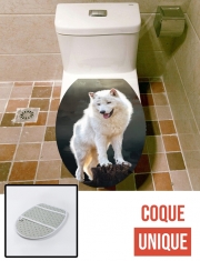 Housse de toilette - Décoration abattant wc Arctic wolf
