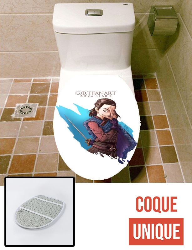 Housse de toilette - Décoration abattant wc Arya Stark