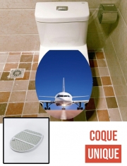 Housse de toilette - Décoration abattant wc Avion en décollage