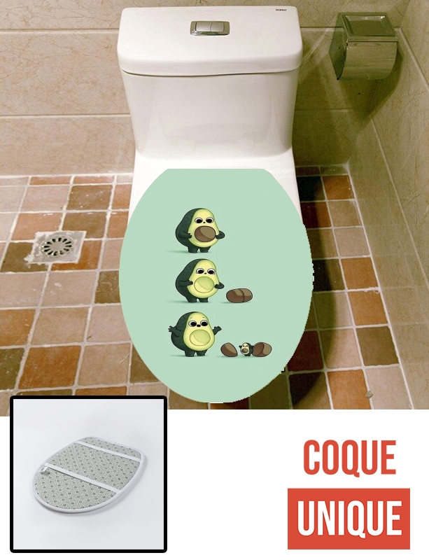 Housse de toilette - Décoration abattant wc Avocado Born