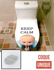 Housse de toilette - Décoration abattant wc Baby Boss Keep CALM