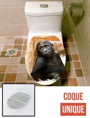 Housse de toilette - Décoration abattant wc Bébé Singe