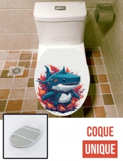 Housse de toilette - Décoration abattant wc Baby Shark 