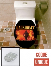 Housse de toilette - Décoration abattant wc backdraft pompier