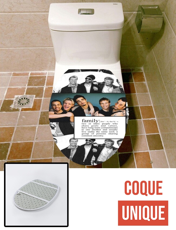 Housse de toilette - Décoration abattant wc Backstreet Boys family fan art