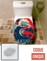 Housse de toilette - Décoration abattant wc Bakugo Katsuki propaganda art