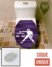 Housse de toilette - Décoration abattant wc Balance - Signe du Zodiaque