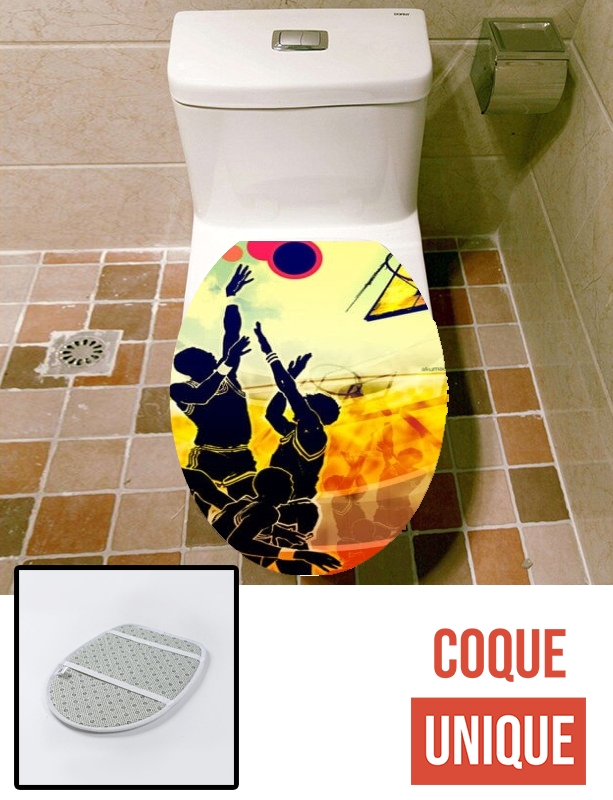 Housse de toilette - Décoration abattant wc Basketball is life