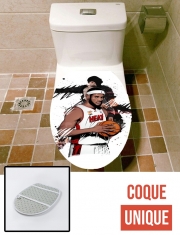 Housse de toilette - Décoration abattant wc Basketball Stars: Lebron James