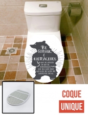 Housse de toilette - Décoration abattant wc Be Strong and courageous Joshua 1v9 Ours
