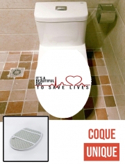 Housse de toilette - Décoration abattant wc Beautiful Day to save life