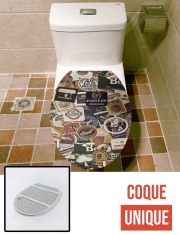 Housse de toilette - Décoration abattant wc Beers of the world