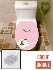 Housse de toilette - Décoration abattant wc BFF Best Friends Pink