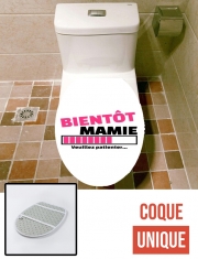 Housse de toilette - Décoration abattant wc Bientôt Mamie Cadeau annonce naissance
