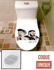 Housse de toilette - Décoration abattant wc Bigflo et Oli Fan Art