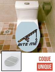 Housse de toilette - Décoration abattant wc Mords Moi - Pêcheur