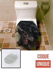 Housse de toilette - Décoration abattant wc Black Dragon