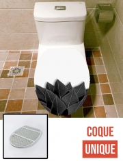 Housse de toilette - Décoration abattant wc Black Leaves