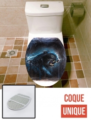 Housse de toilette - Décoration abattant wc black Panther