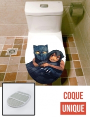 Housse de toilette - Décoration abattant wc Black Panther x Mowgli
