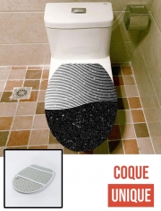 Housse de toilette - Décoration abattant wc Black Space