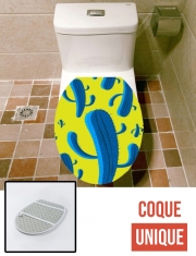 Housse de toilette - Décoration abattant wc Blue Kaktus