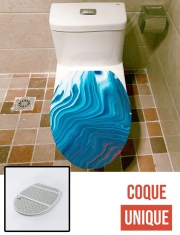 Housse de toilette - Décoration abattant wc Blue Lava Pouring