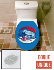 Housse de toilette - Décoration abattant wc Blue Pokehouse