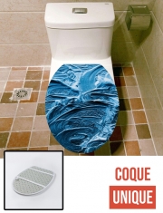 Housse de toilette - Décoration abattant wc BLUE WAVES