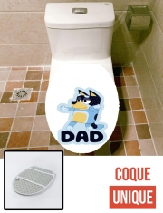 Housse de toilette - Décoration abattant wc Bluey Dad