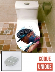 Housse de toilette - Décoration abattant wc Booba Fan Art Rap