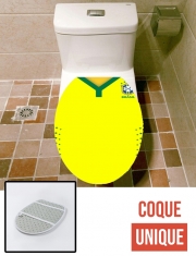 Housse de toilette - Décoration abattant wc Brésil Maillot Selecao Domicile