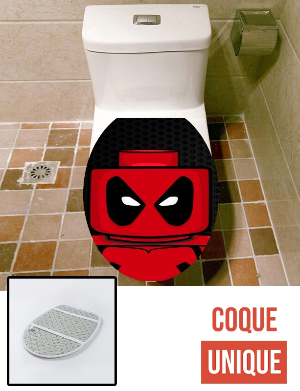 Housse de toilette - Décoration abattant wc Bricks Deadpool