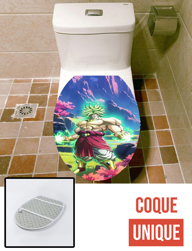 Housse de toilette - Décoration abattant wc Broly Legendary
