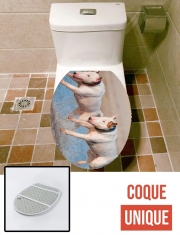 Housse de toilette - Décoration abattant wc bull terrier Dogs