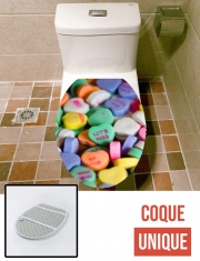 Housse de toilette - Décoration abattant wc Bonbon Candy Hearts