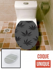 Housse de toilette - Décoration abattant wc Feuille de cannabis Pattern