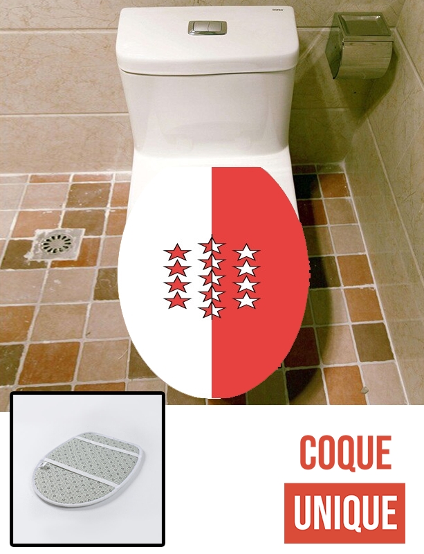 Housse de toilette - Décoration abattant wc Canton du Valais