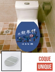 Housse de toilette - Décoration abattant wc Captain America - Thor Hammer